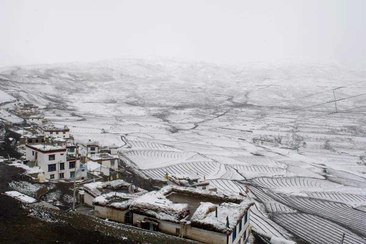 Lagza Village in winters